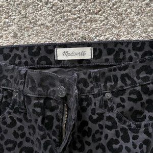 Madewell Black Leopard Print Jeans